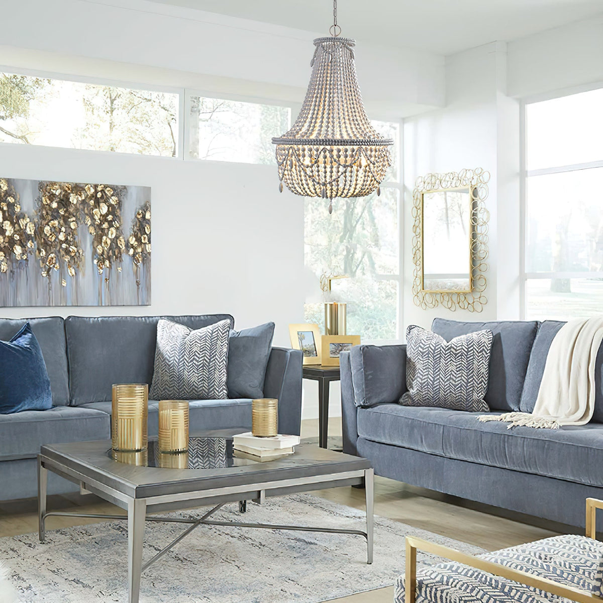 Betsey Wood Bead Chandelier - view 7
