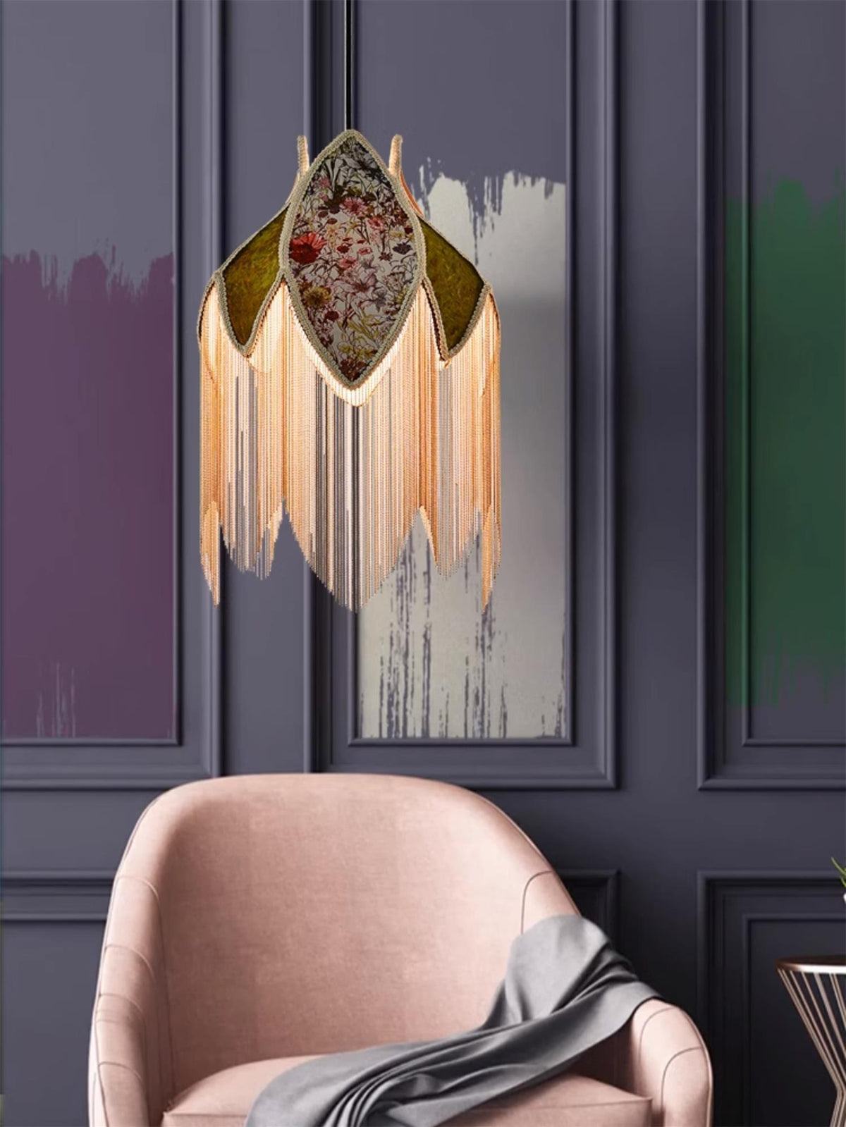 Bette Fringed Pendant Lamp - view 25