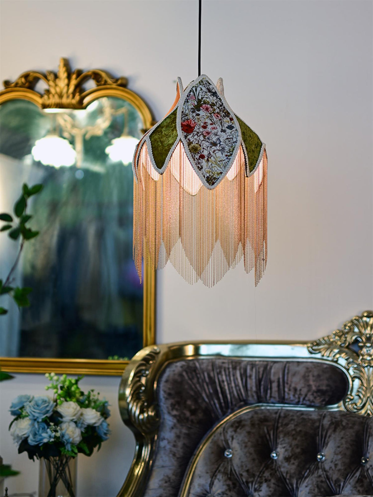 Bette Fringed Pendant Lamp - view 5