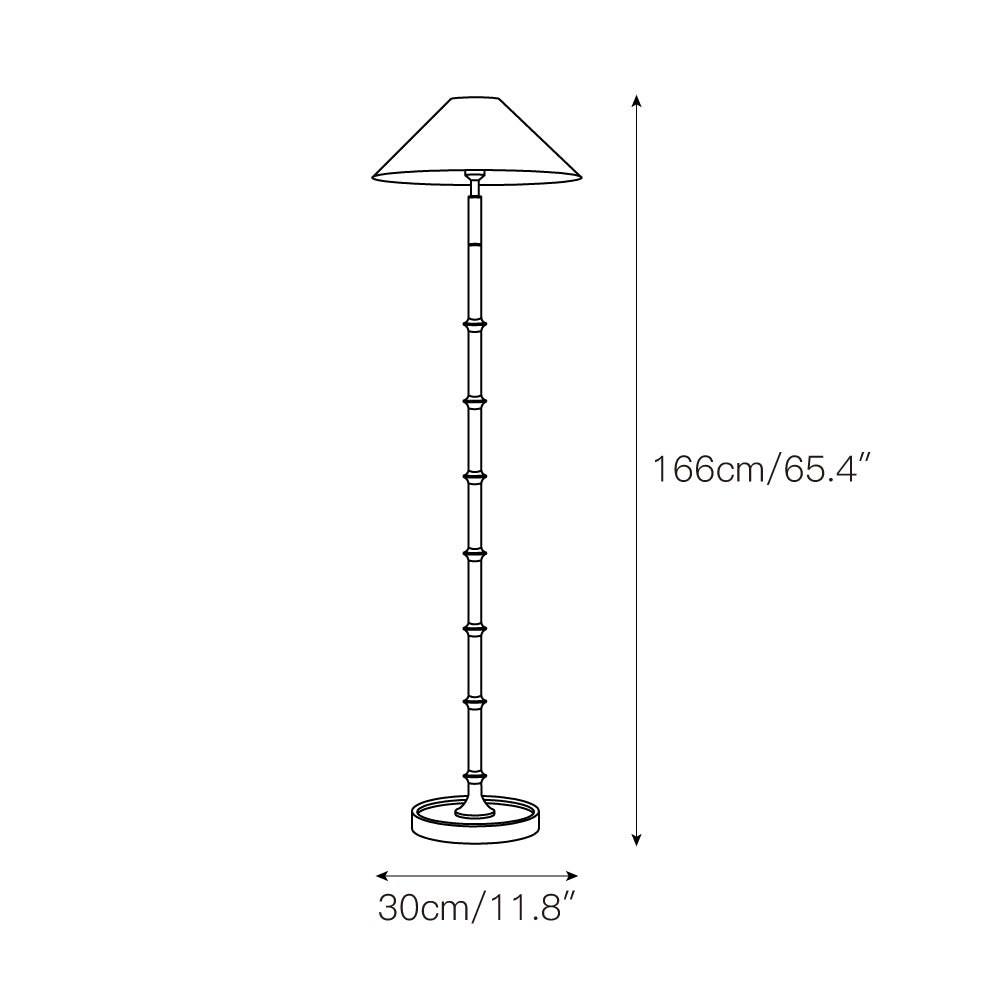 Black Bamboo Floor Lamp - view 5