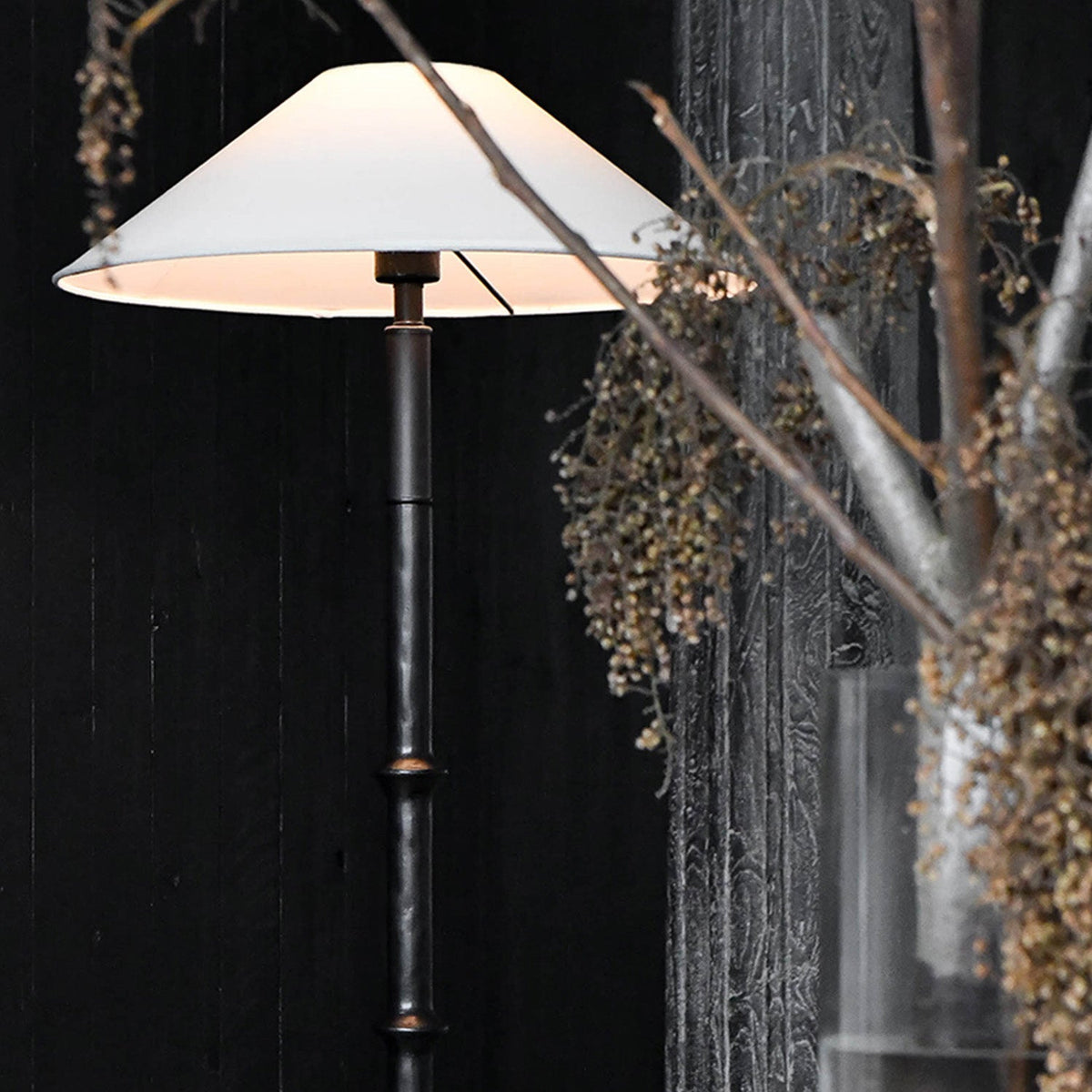 Black Bamboo Floor Lamp - view 2