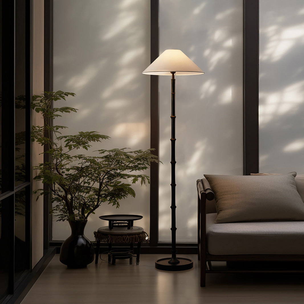 Black Bamboo Floor Lamp - view 4