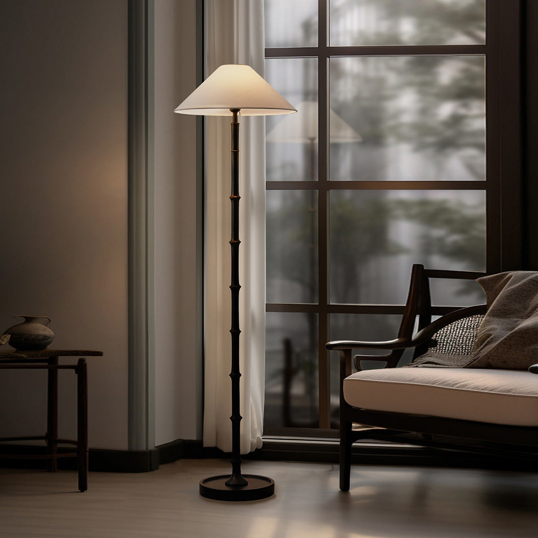 Black Bamboo Floor Lamp - view 3