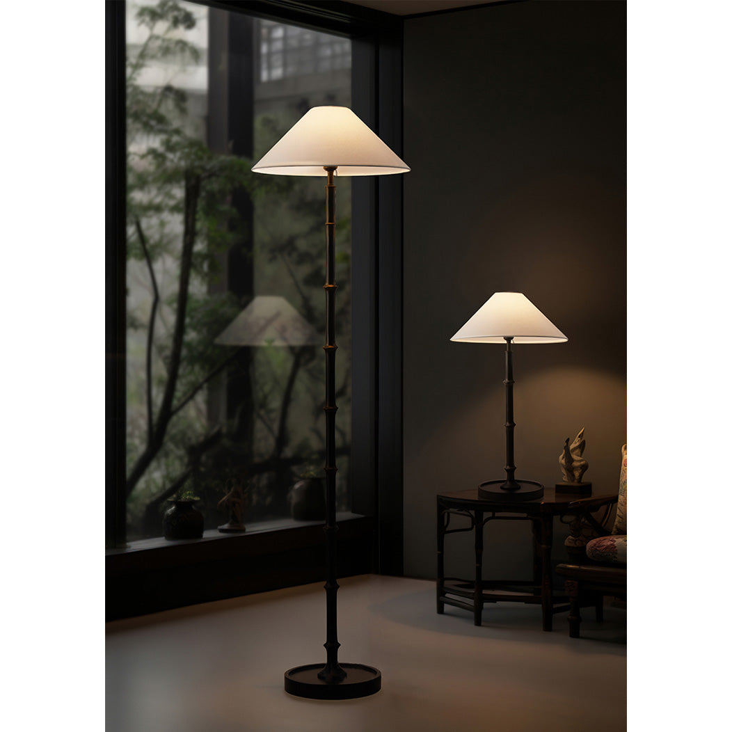 Black Bamboo Floor Lamp - view 7