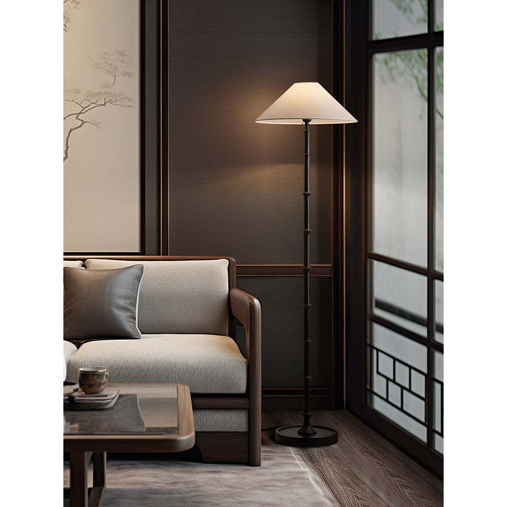Black Bamboo Floor Lamp - view 9