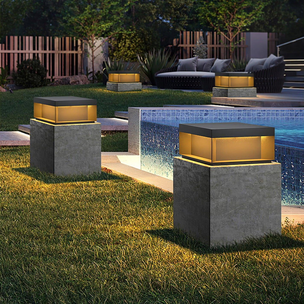 Black Box Outdoor Post Light - view 45