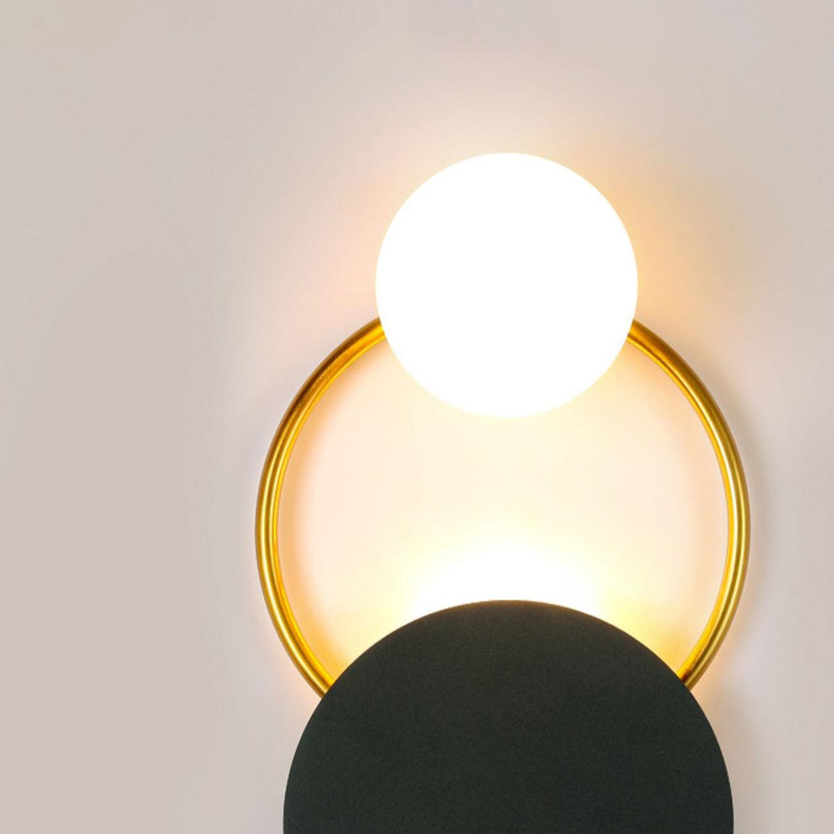 Black Circular Rings Wall Lamp - view 15