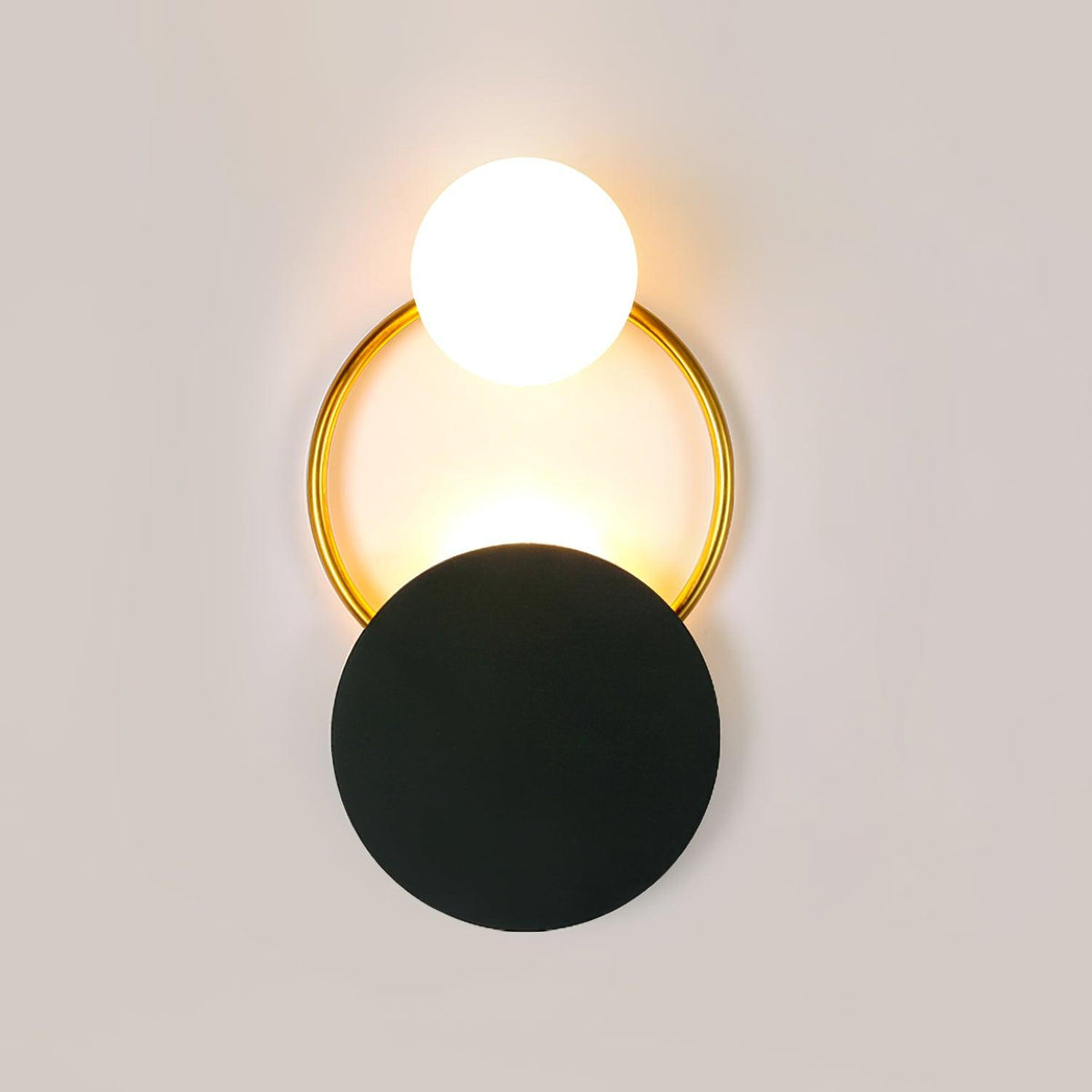 Black Circular Rings Wall Lamp - view 5