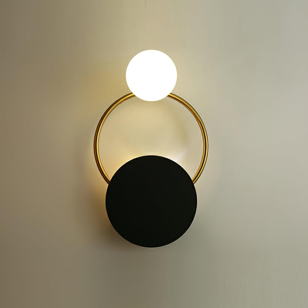 Black Circular Rings Wall Lamp - view 16