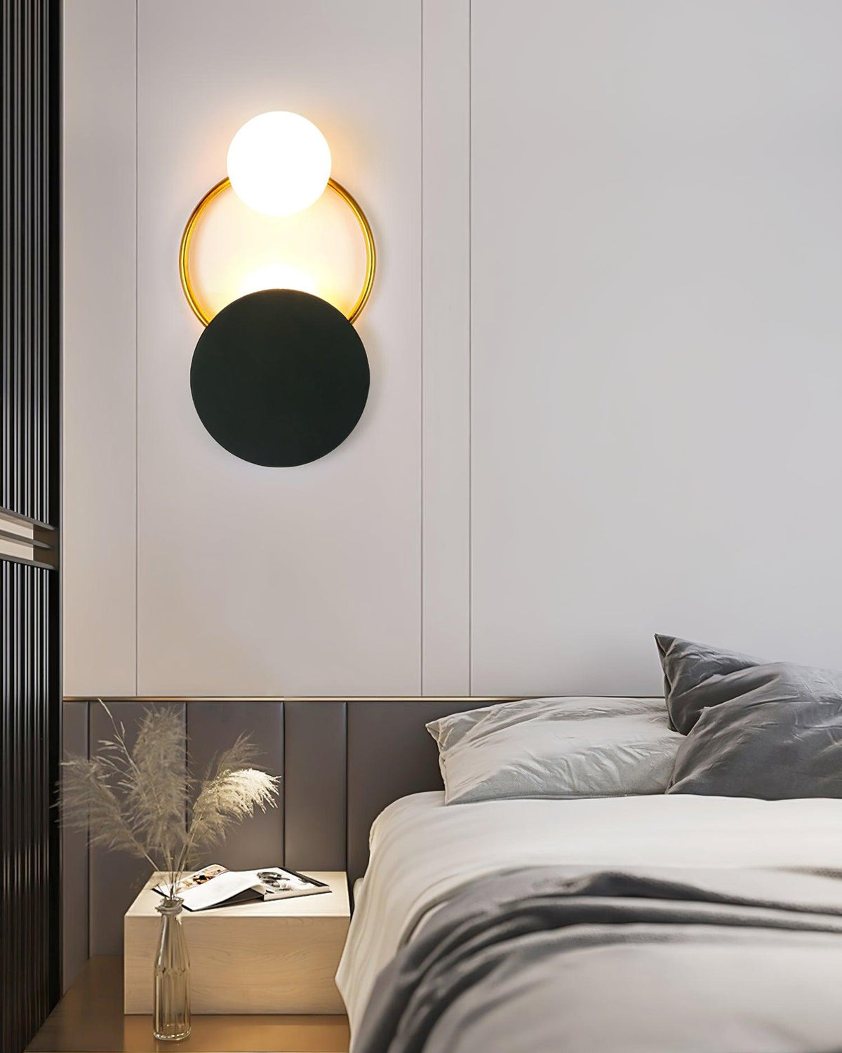 Black Circular Rings Wall Lamp - view 9