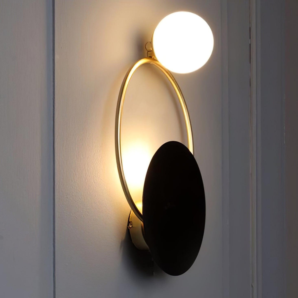 Black Circular Rings Wall Lamp - view 11