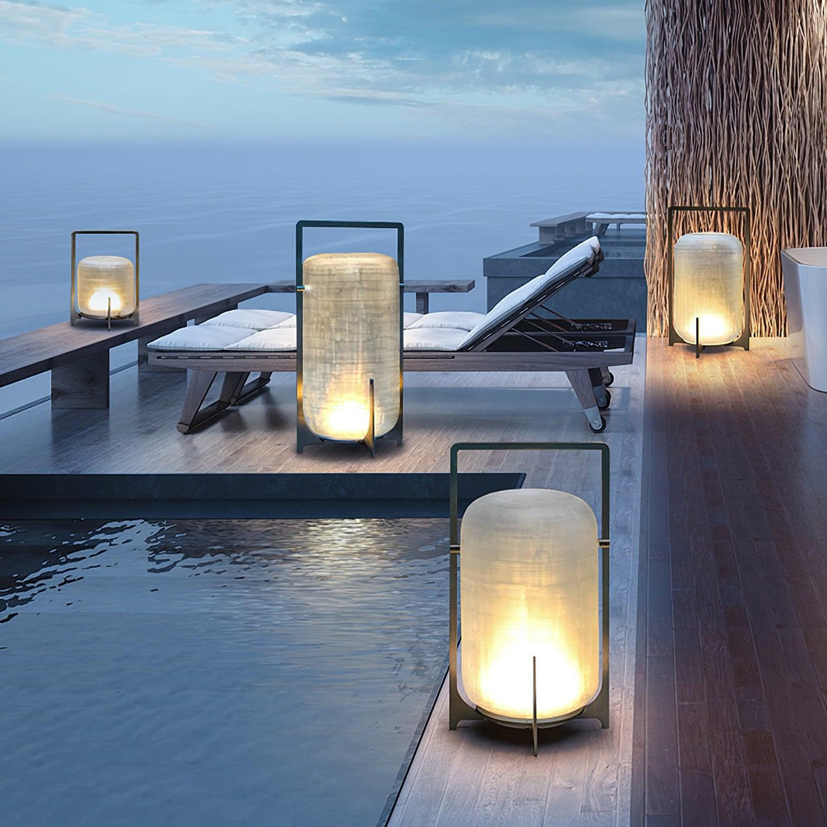Black Twilight Lantern Table Lamp - view 25