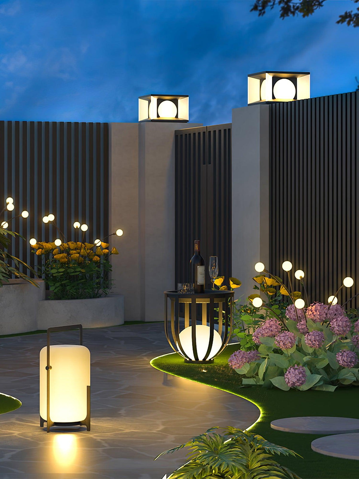 Black Twilight Lantern Table Lamp - view 34