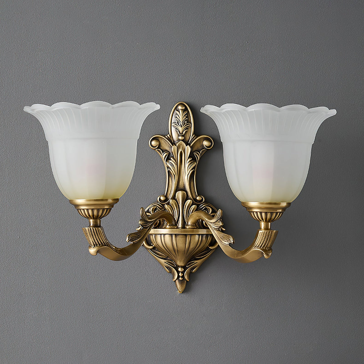 Bloom Flower Brass Sconce