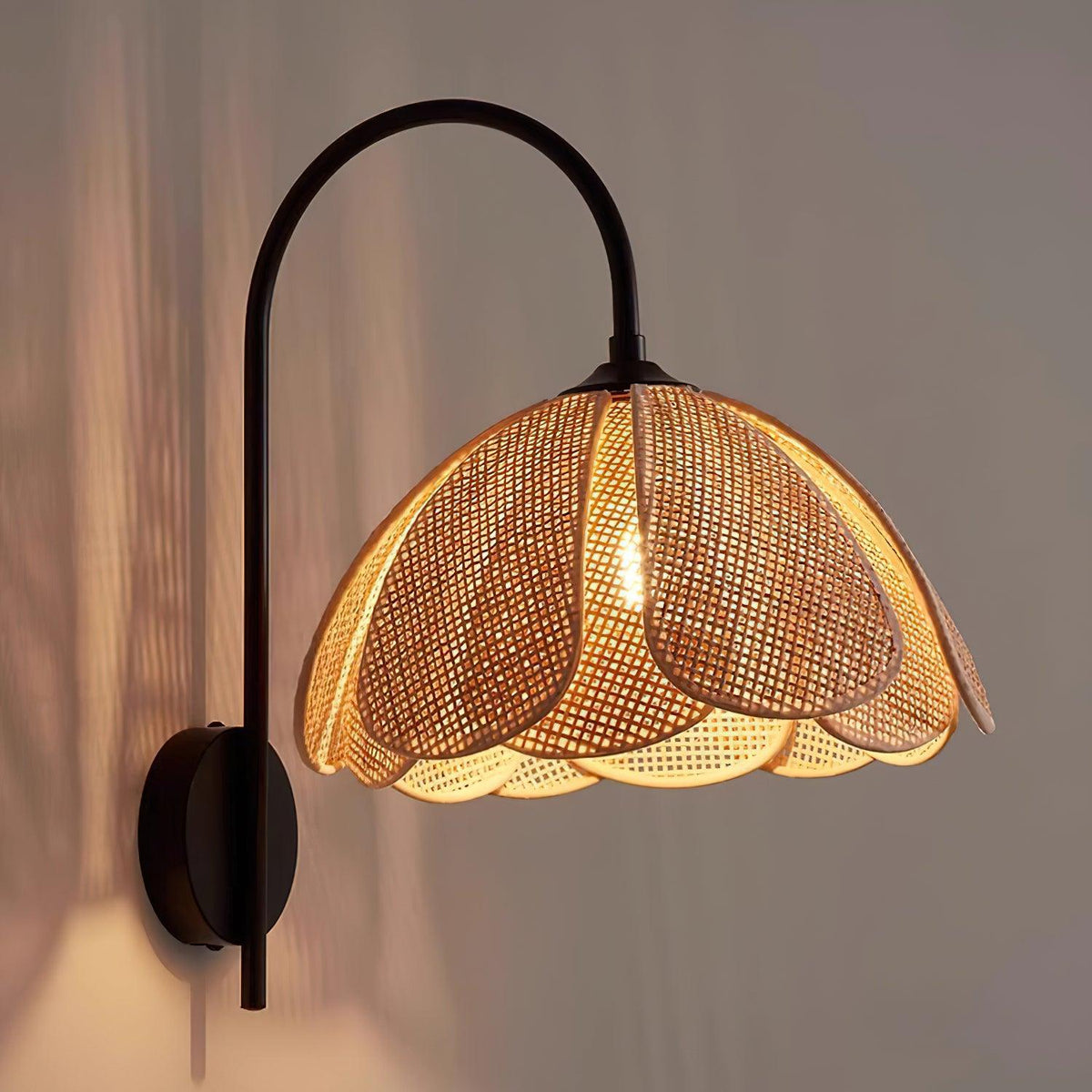 Rattan Wall Lamp 15.7 Inch