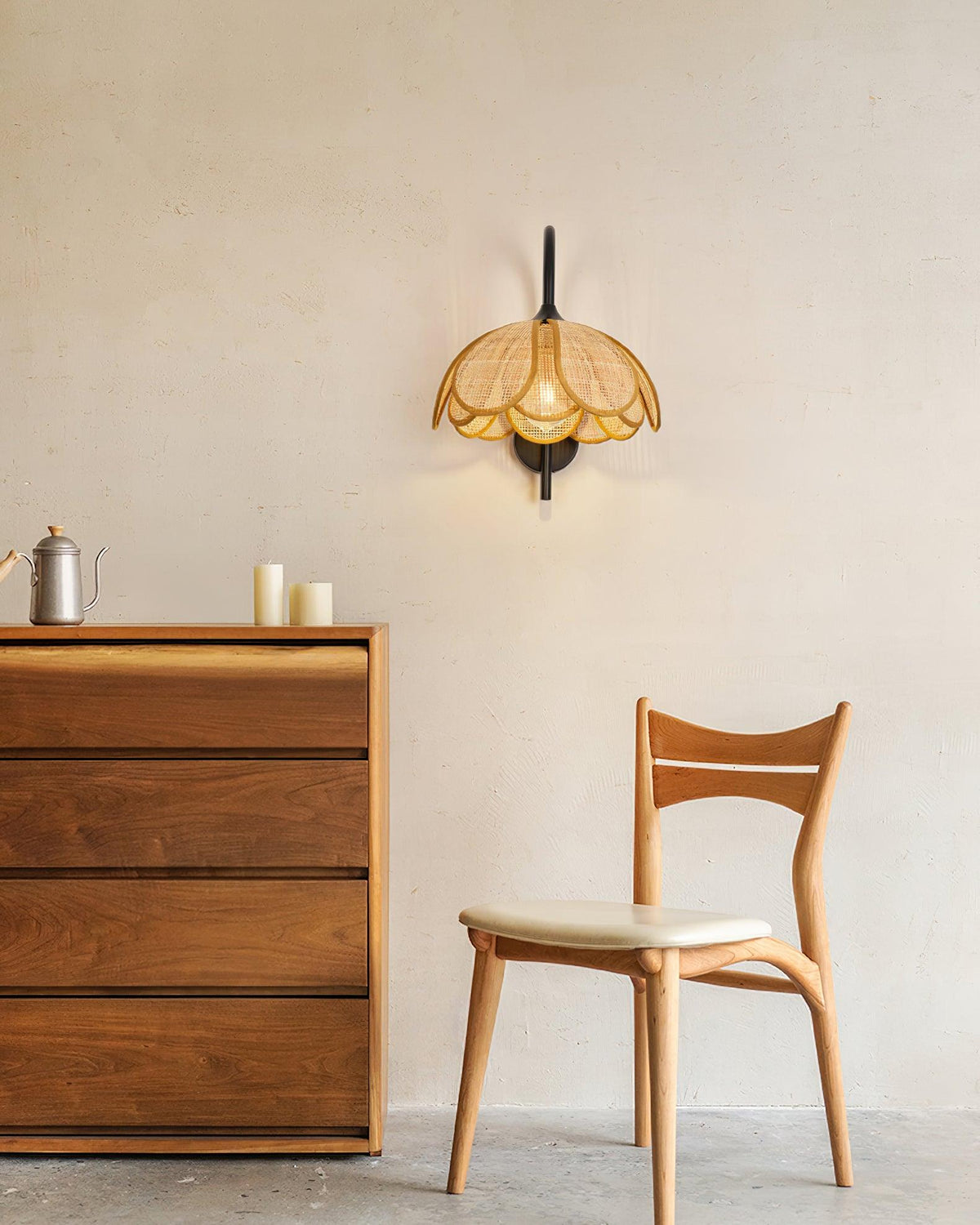 Rattan Wall Lamp 15.7 Inch