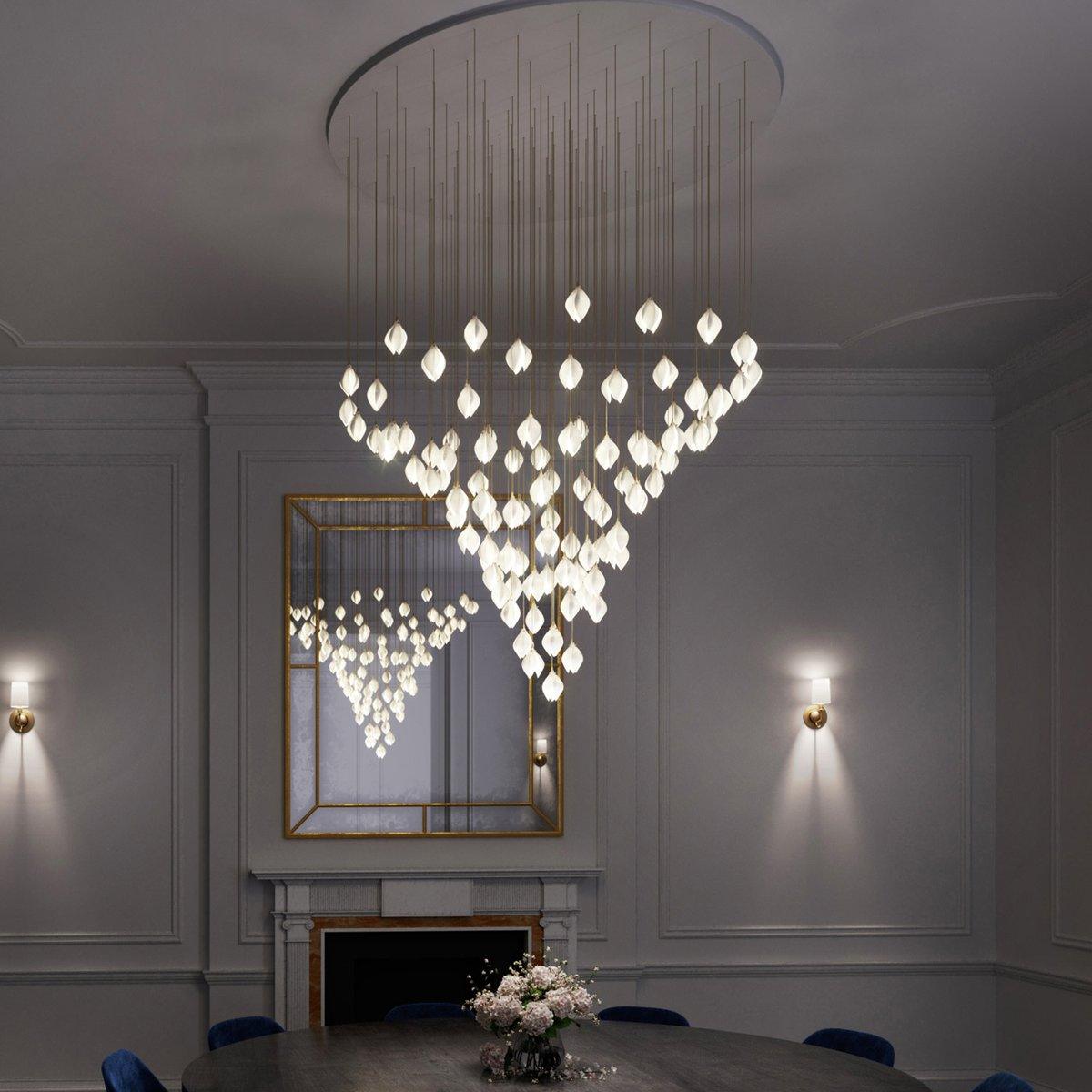 Ceramic Flower Pendant Light