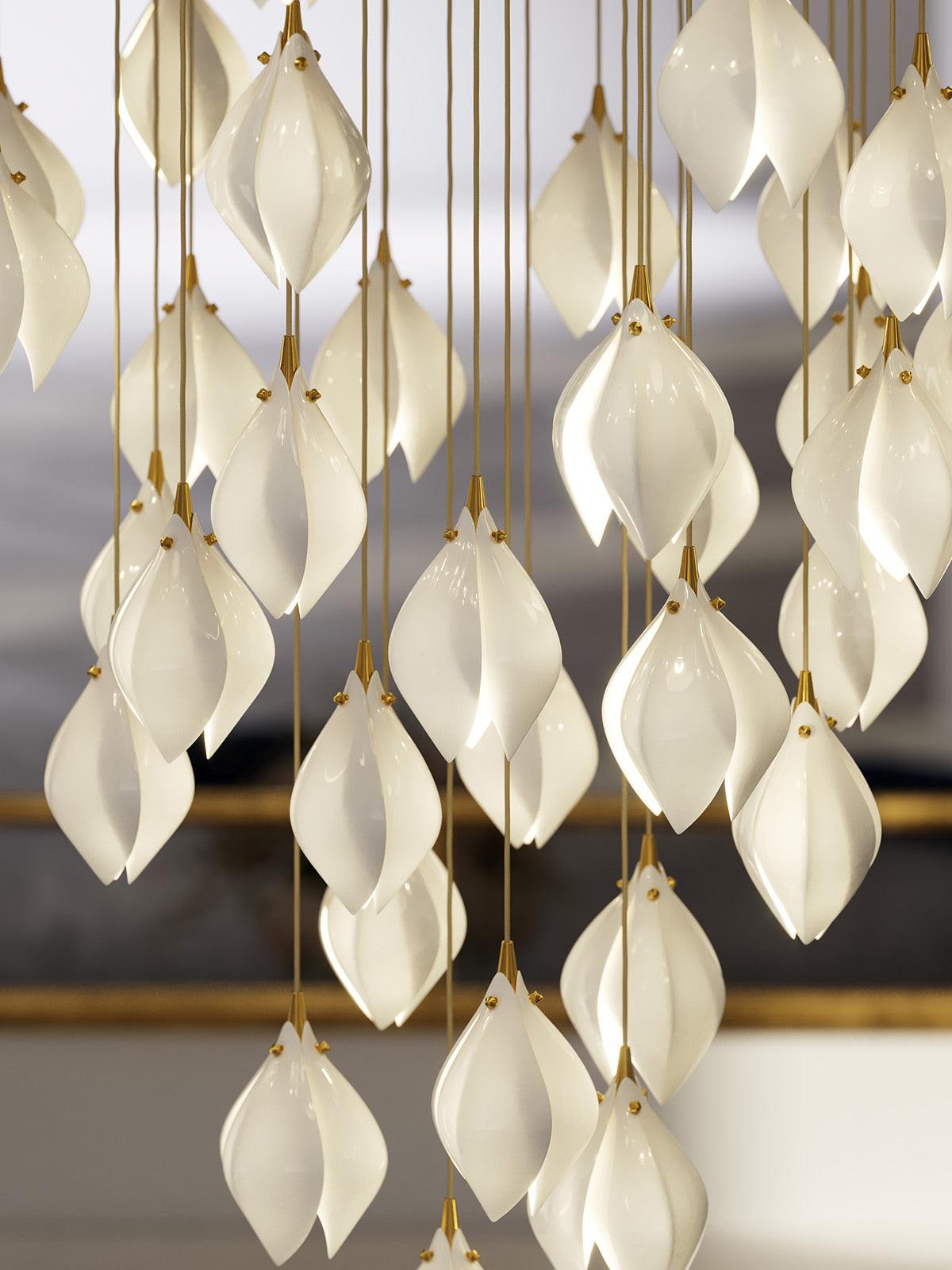 Ceramic Flower Pendant Light