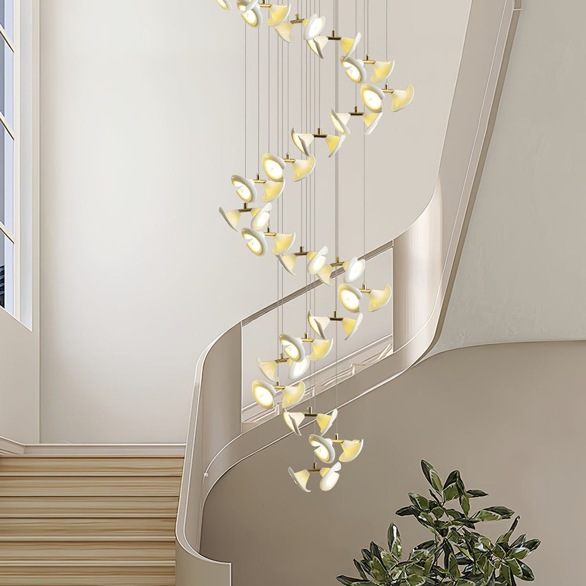 Blossom Double Horn Chandelier