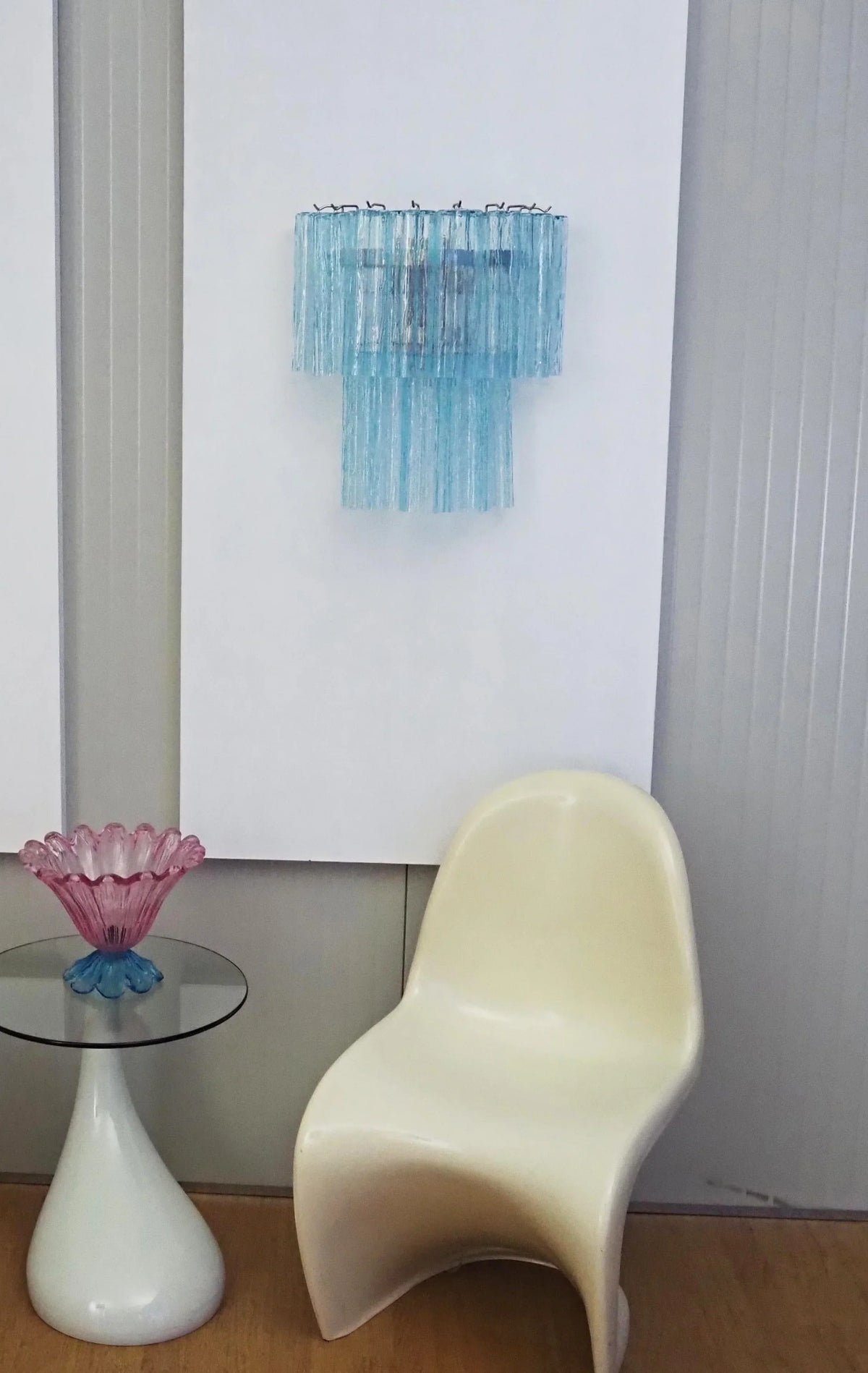 Blue Murano Glass Tube Wall Sconces - view 3