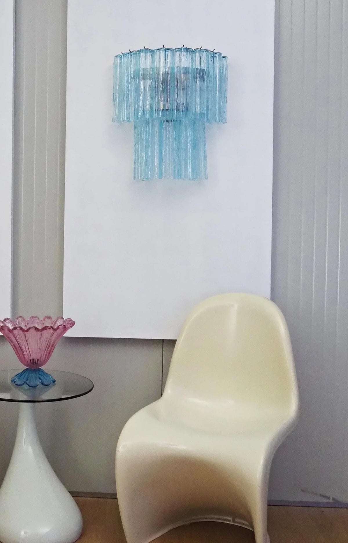 Blue Murano Glass Tube Wall Sconces - view 4