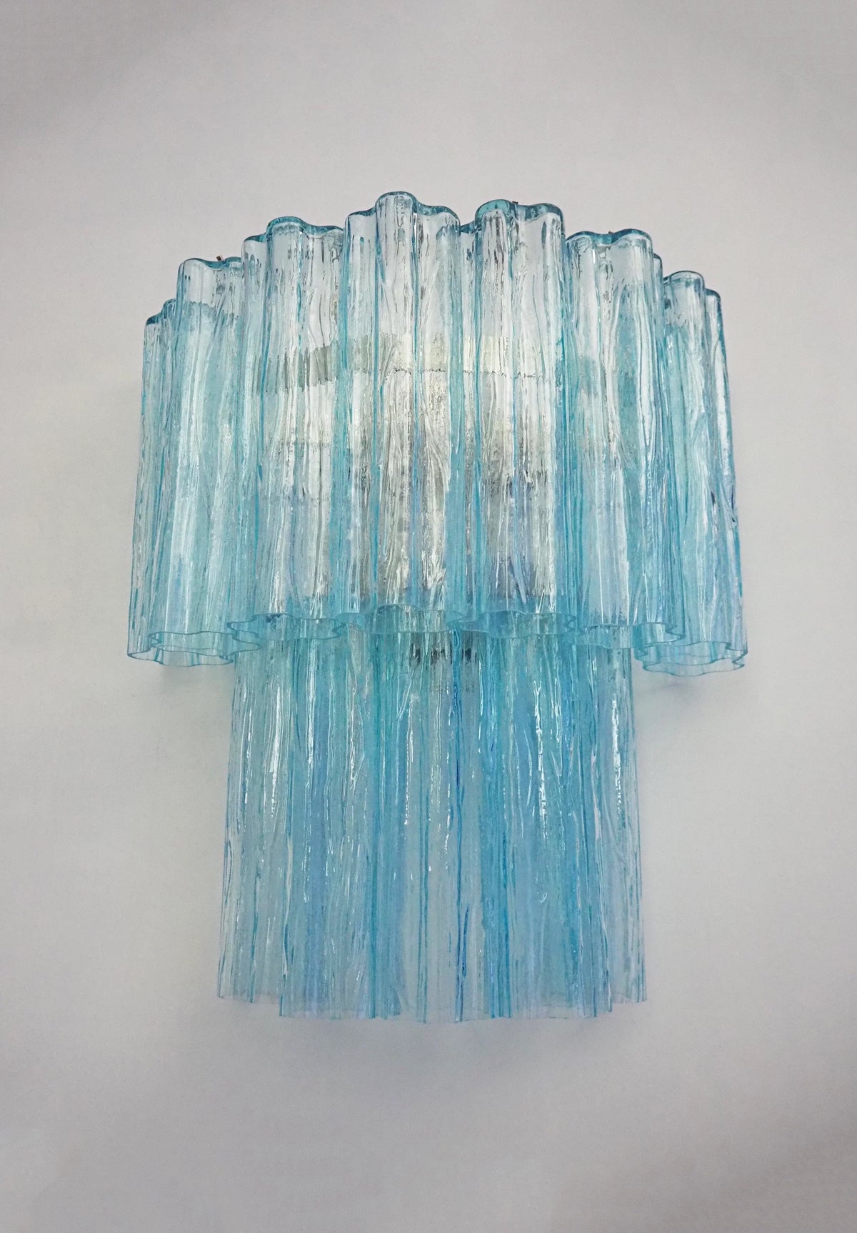 Blue Murano Glass Tube Wall Sconces - view 13