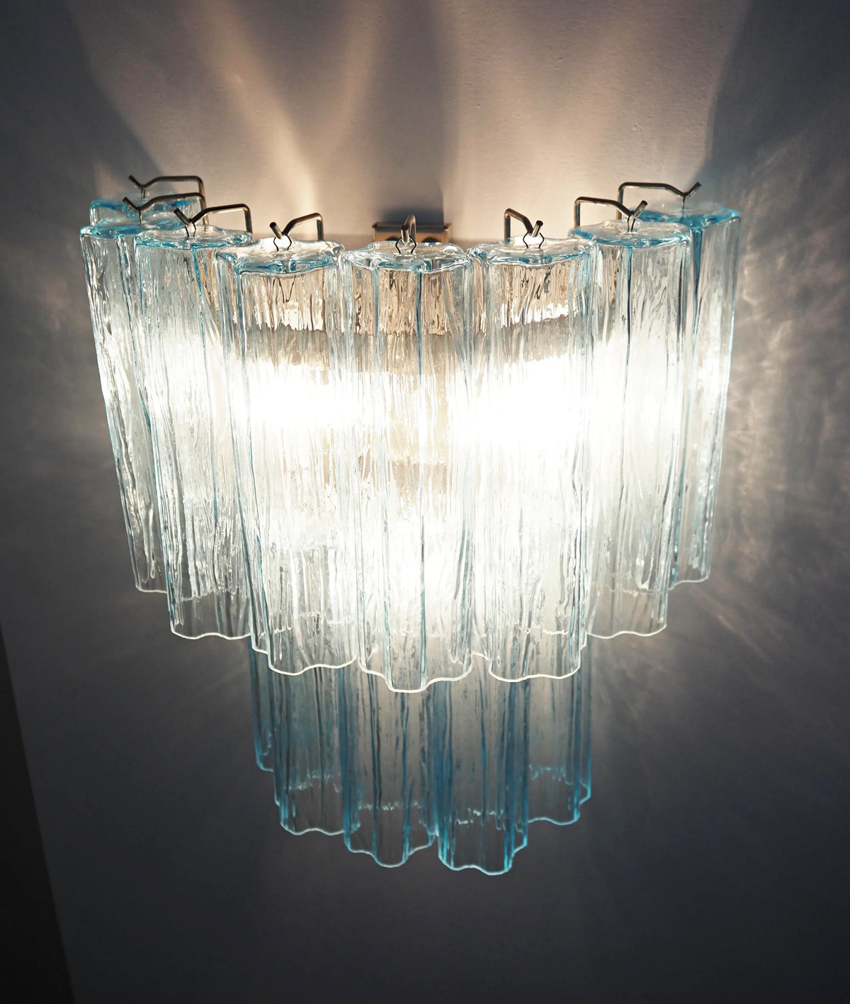 Blue Murano Glass Tube Wall Sconces - view 10