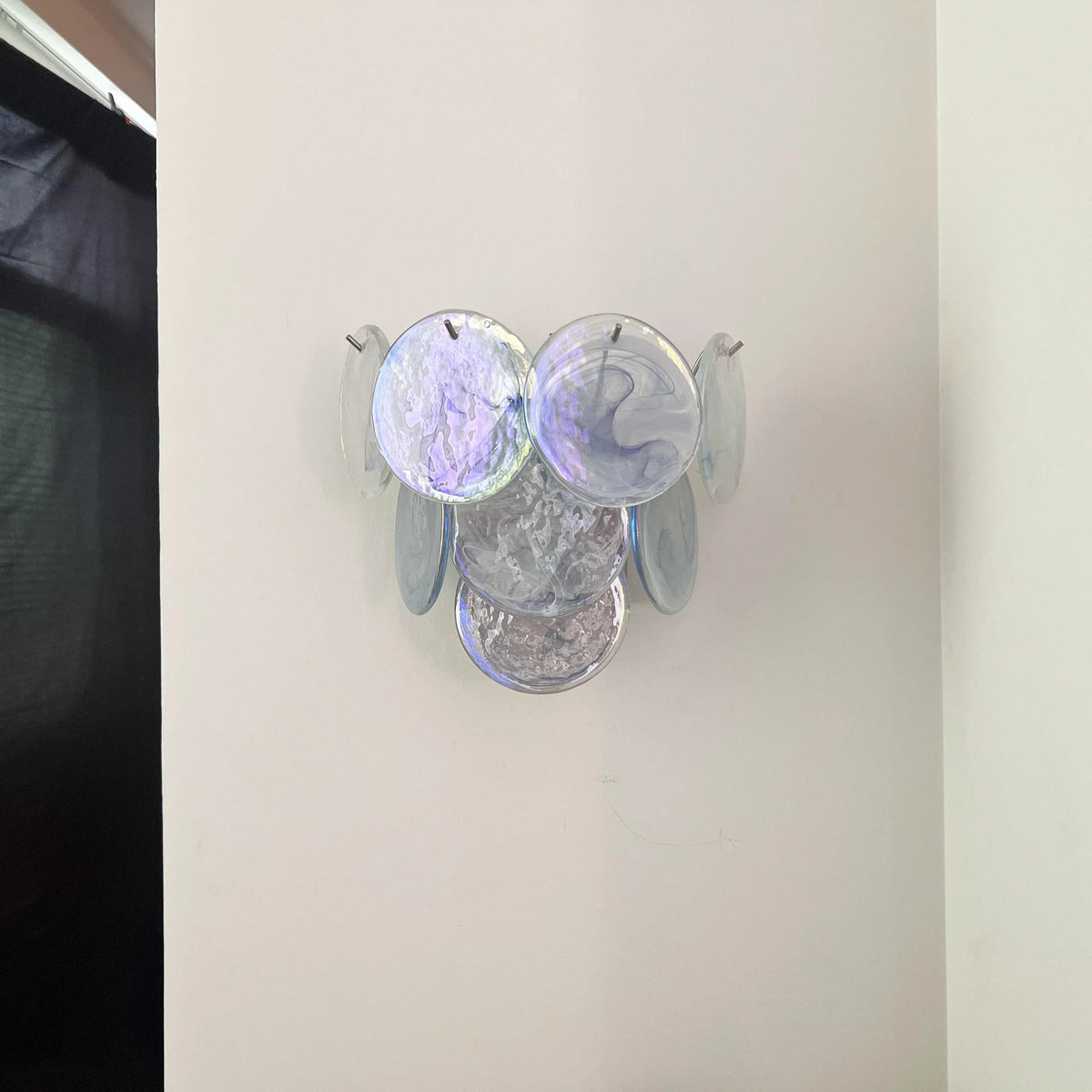 Blue Vintage Murano Glass Wall Lamp - view 3