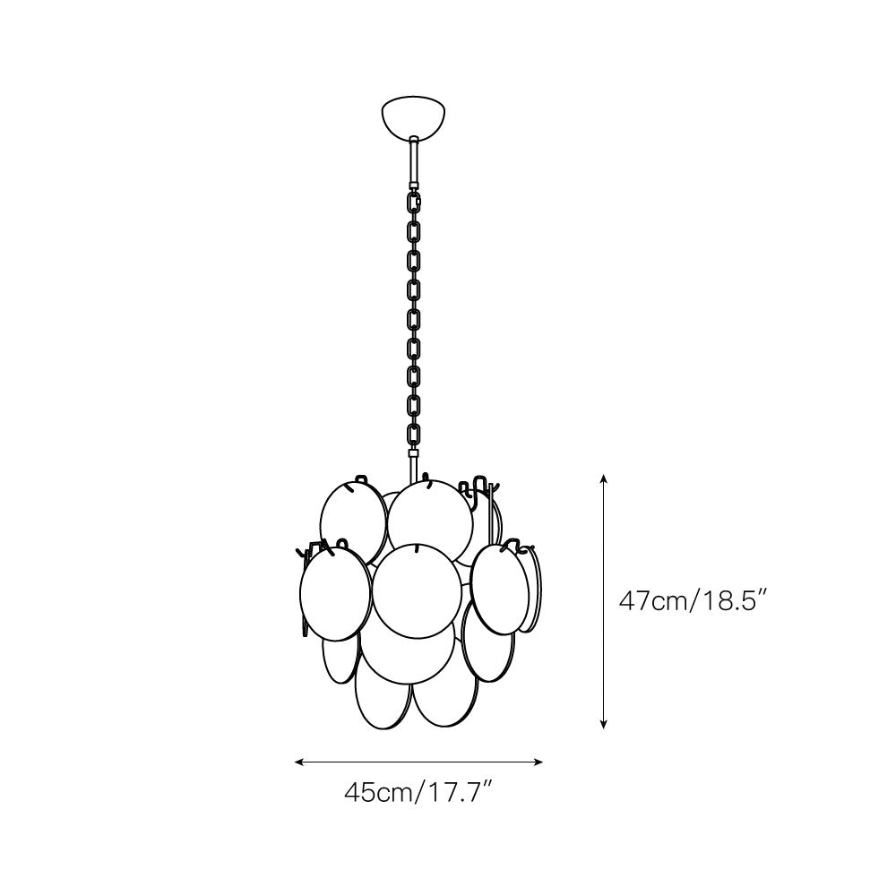 Blue Vistosi Disc Chandelier - view 4