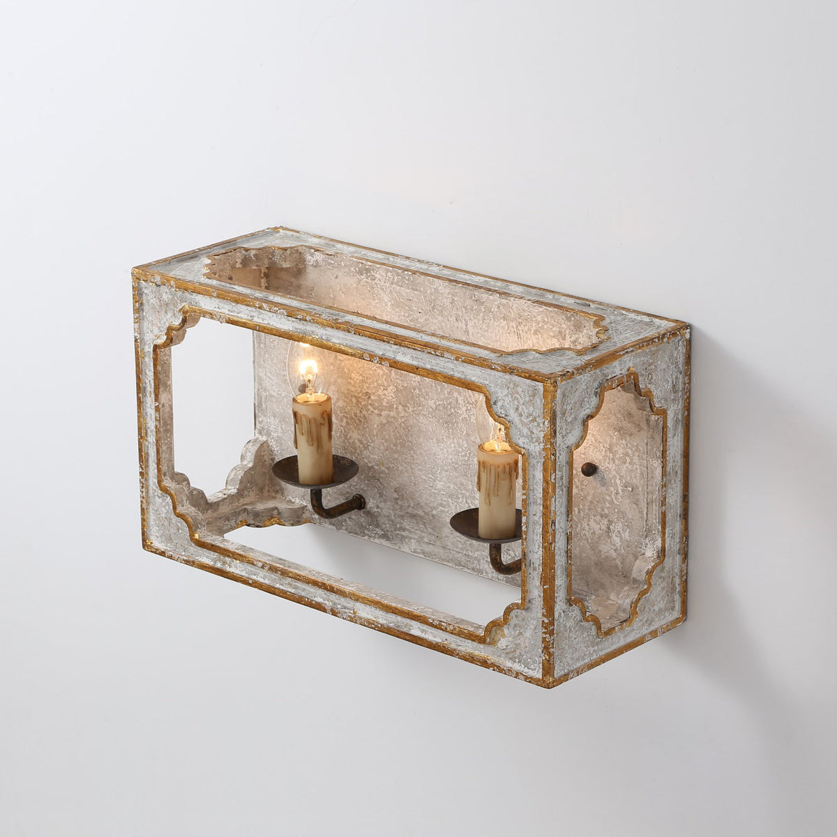 Boho Rustic Cube Sconce