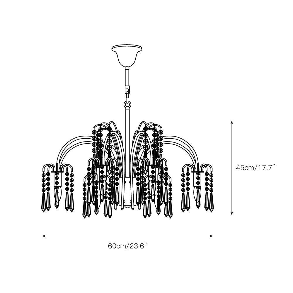 Brass Candle Crystal Chandelier - view 5