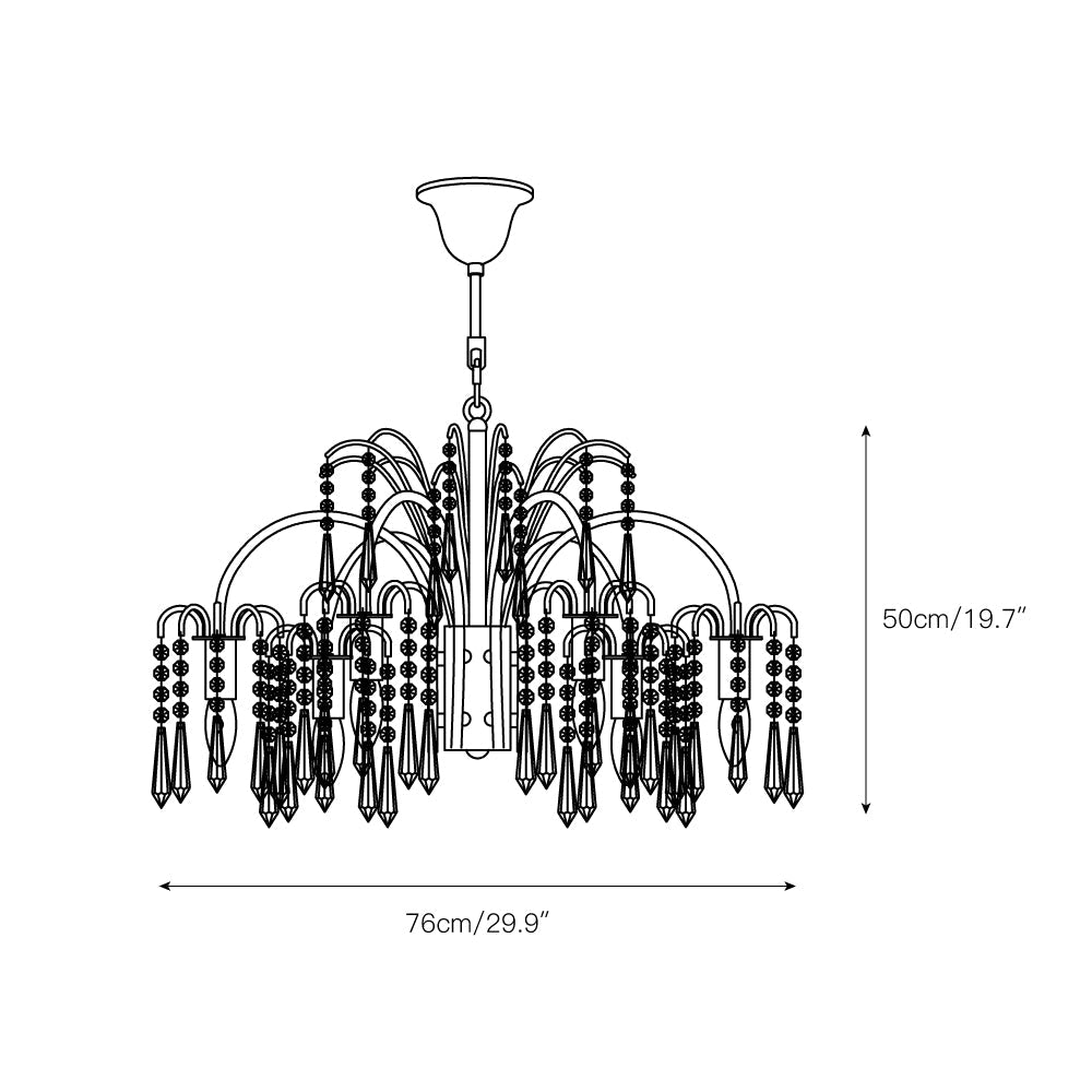 Brass Candle Crystal Chandelier - view 4