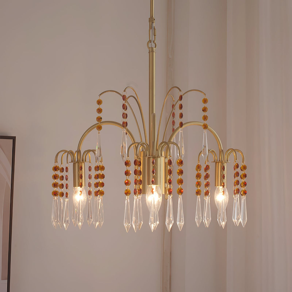 Brass Candle Crystal Chandelier - view 21
