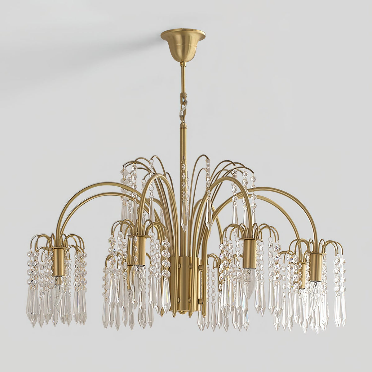 Brass Candle Crystal Chandelier - view 34
