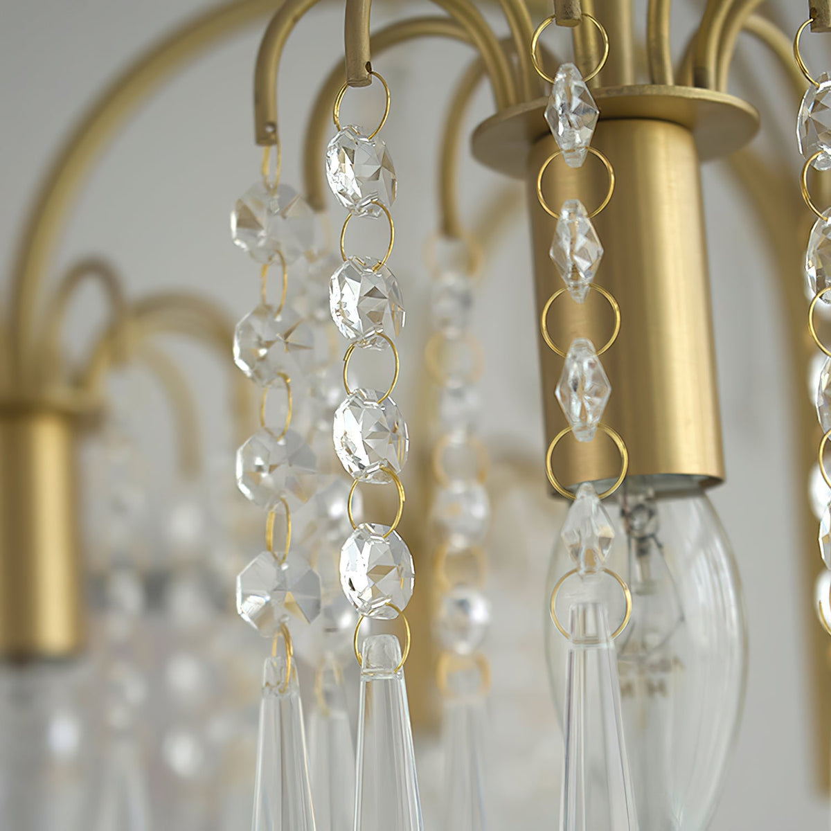 Brass Candle Crystal Chandelier - view 36