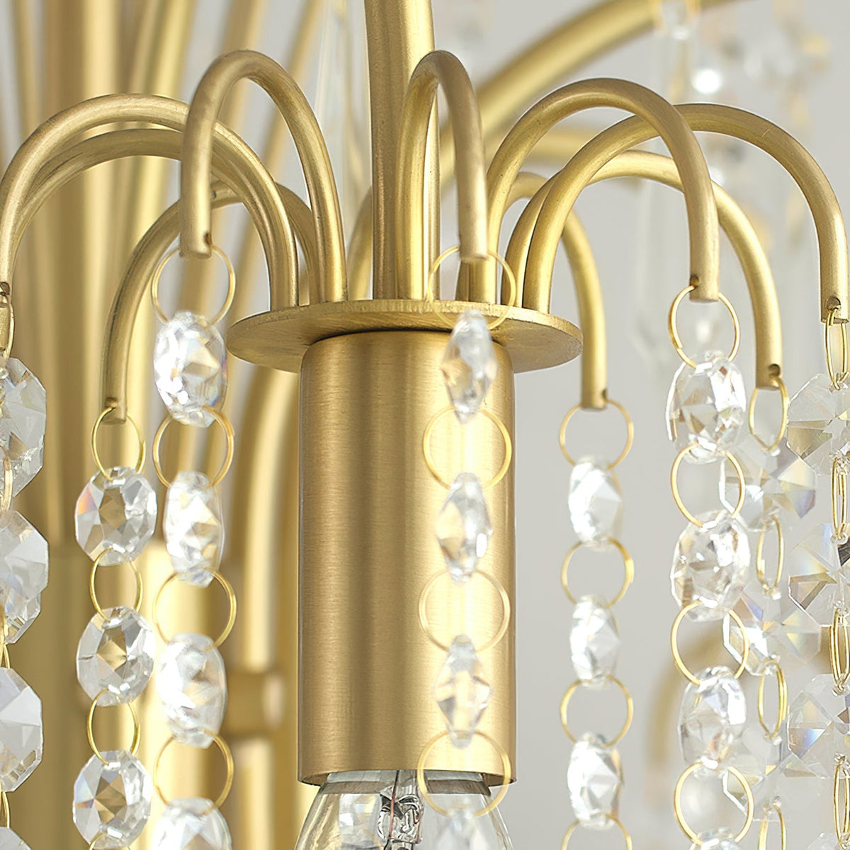 Brass Candle Crystal Chandelier - view 37