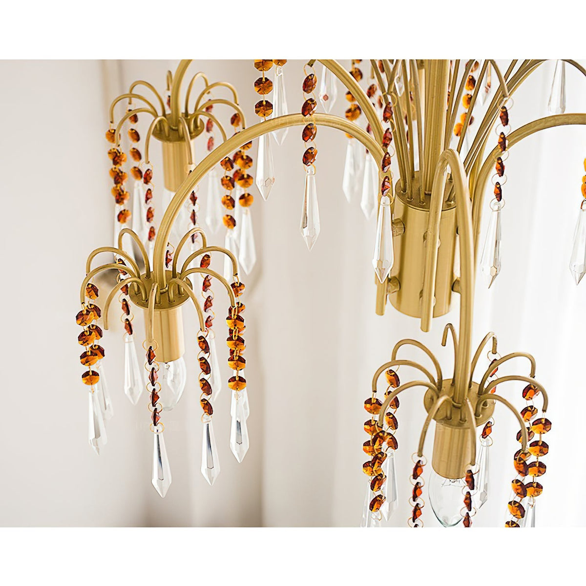 Brass Candle Crystal Chandelier - view 39