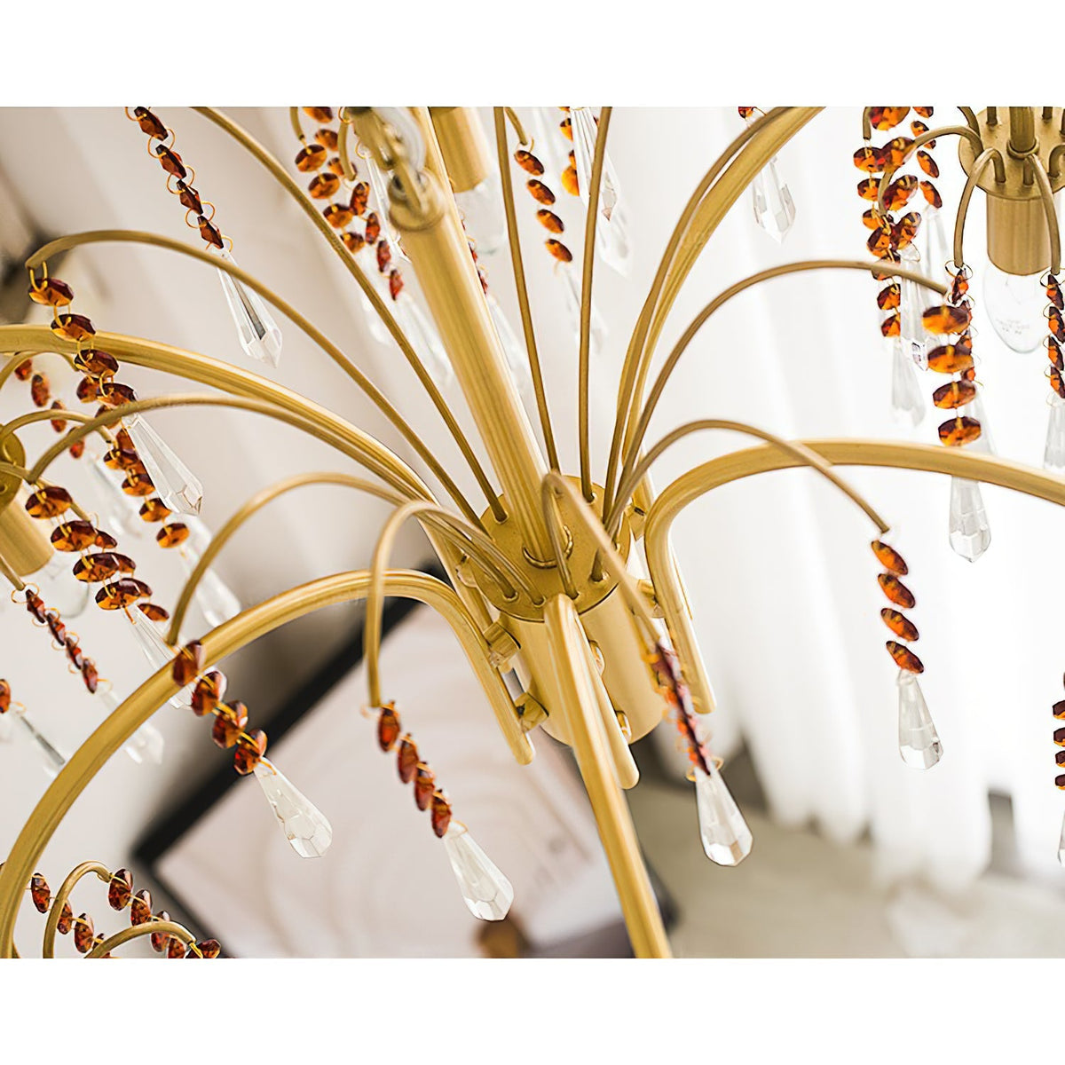 Brass Candle Crystal Chandelier - view 40