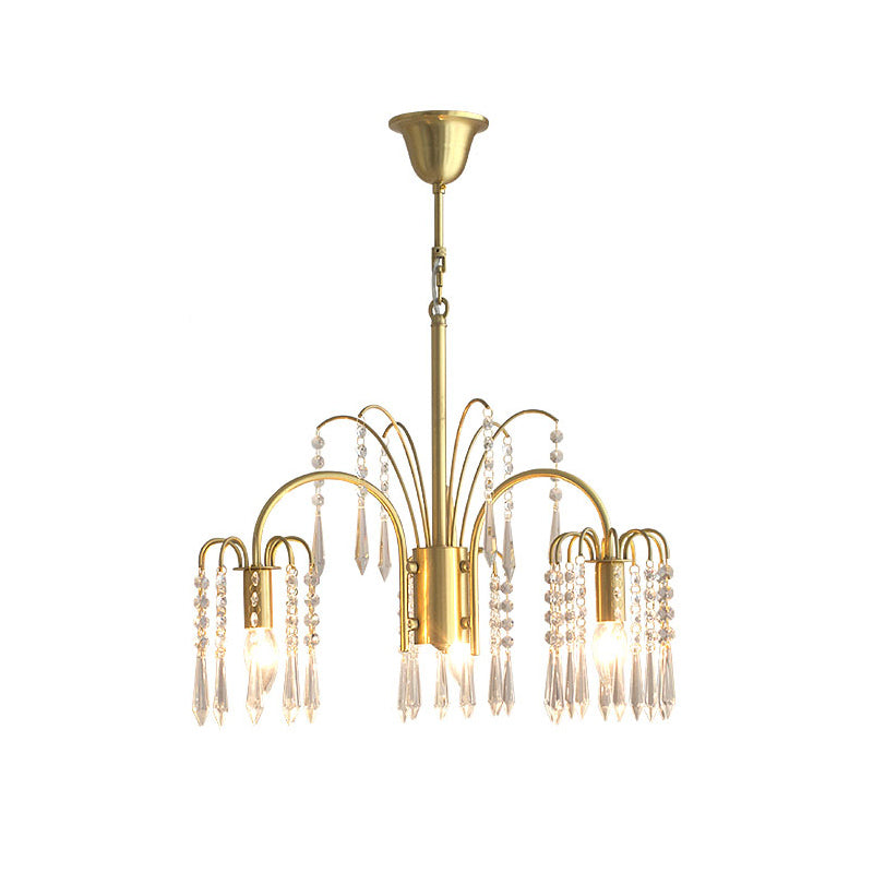 Brass Candle Crystal Chandelier - view 41