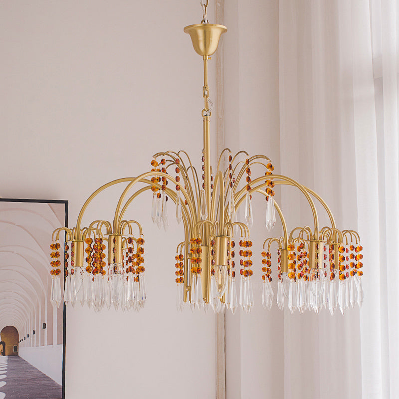 Brass Candle Crystal Chandelier - view 10