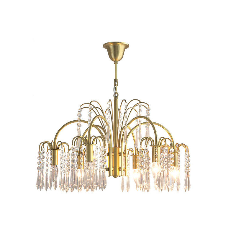 Brass Candle Crystal Chandelier - view 43