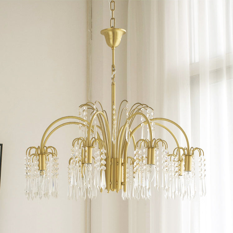 Brass Candle Crystal Chandelier - view 13