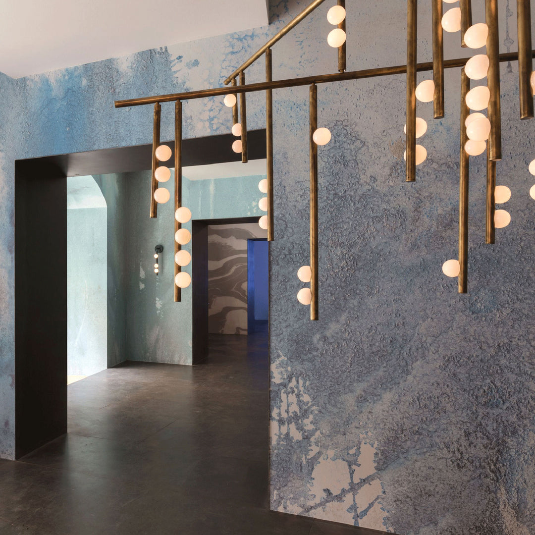 Brass Drop System Chandelier - view 8