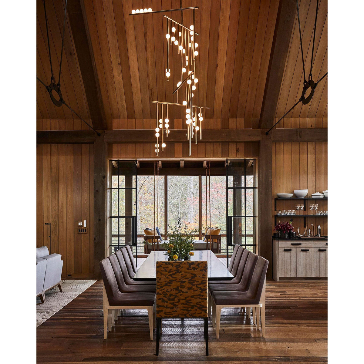 Brass Drop System Chandelier - view 24