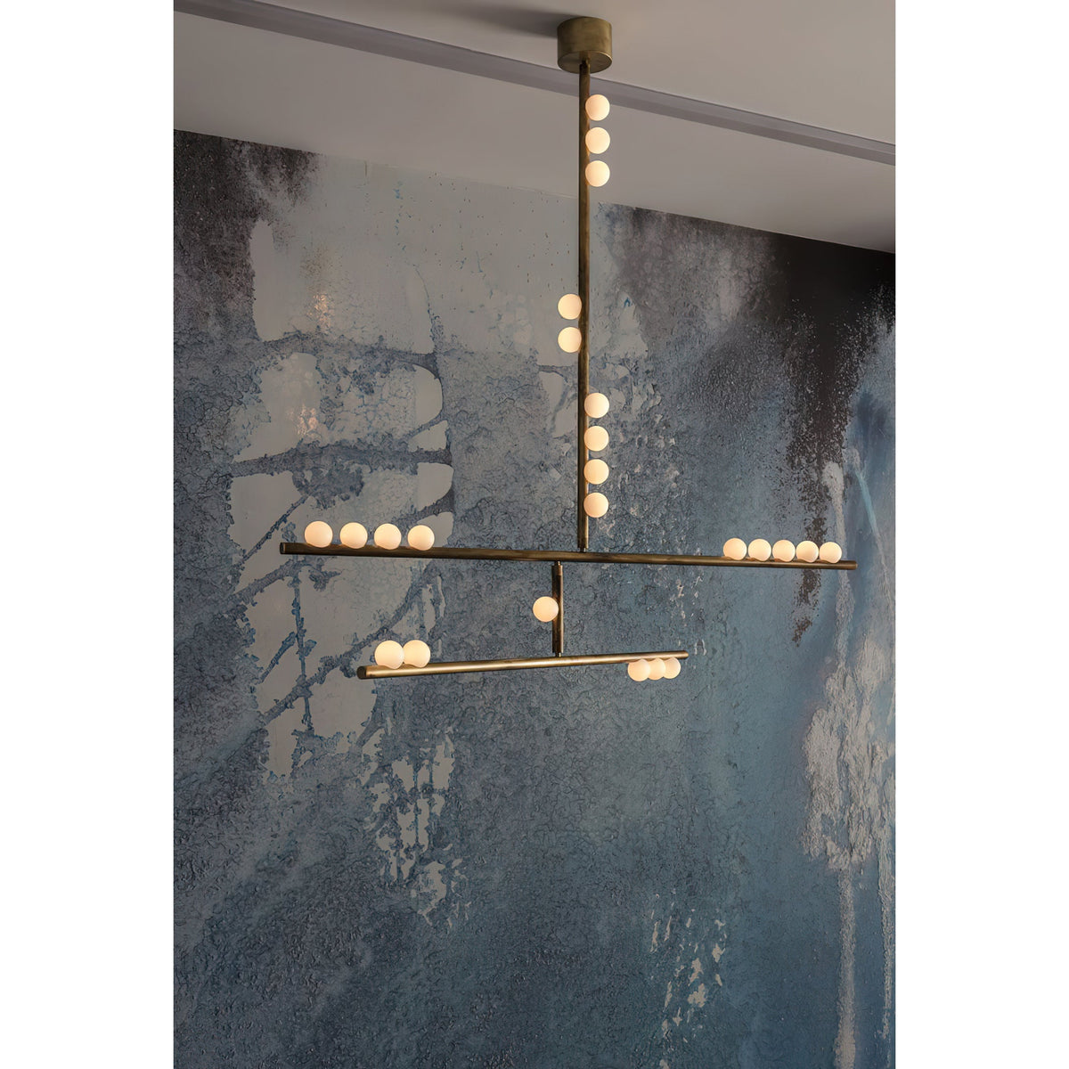 Brass Drop System Chandelier - view 29