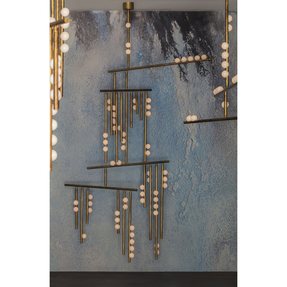 Brass Drop System Chandelier - view 30