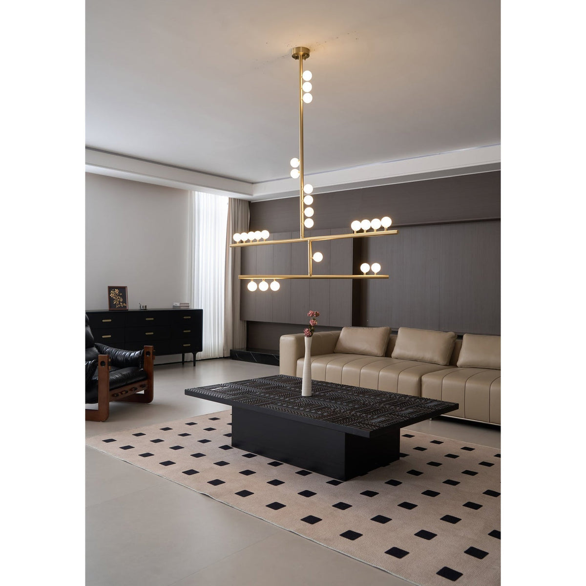 Brass Drop System Chandelier - view 14