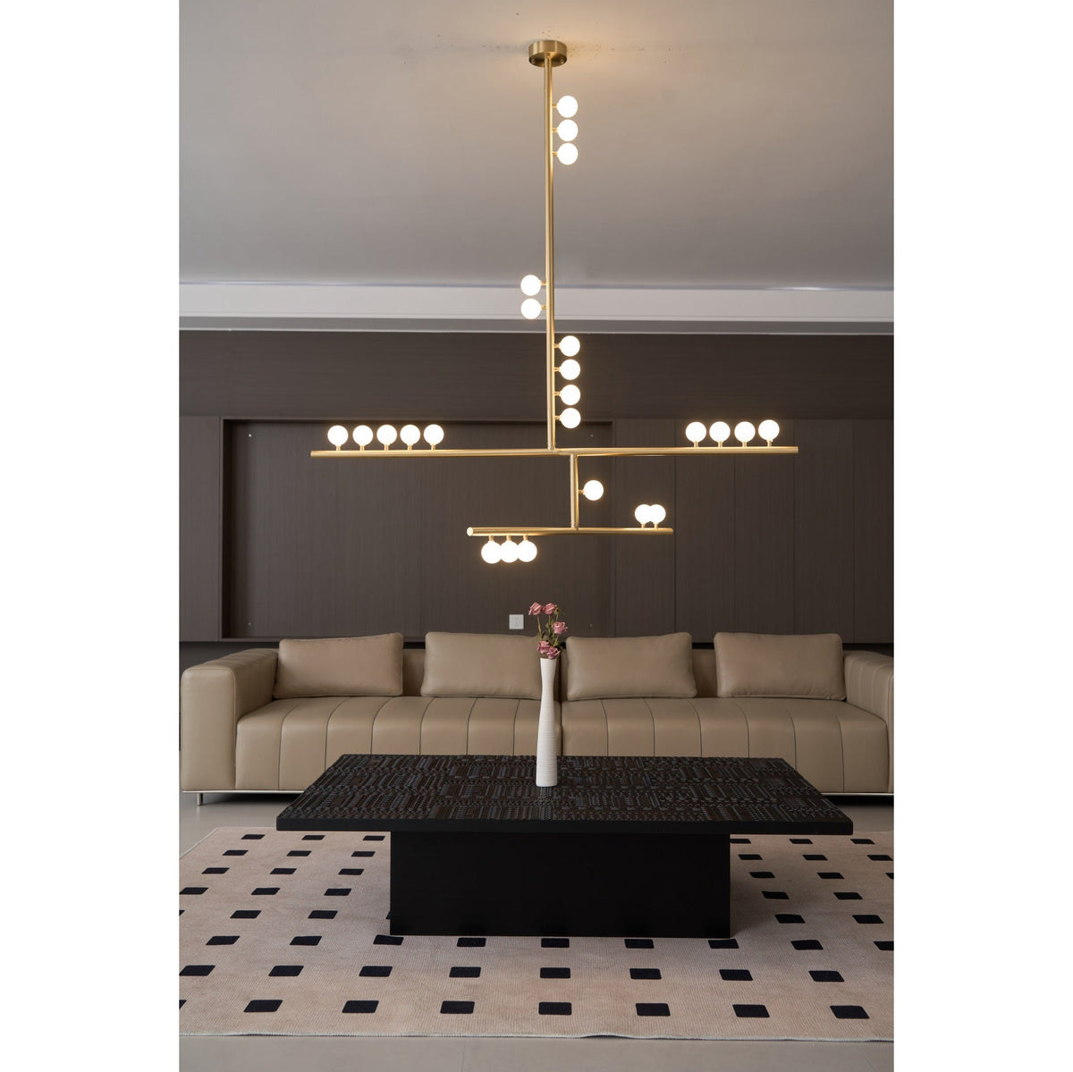 Brass Drop System Chandelier - view 15