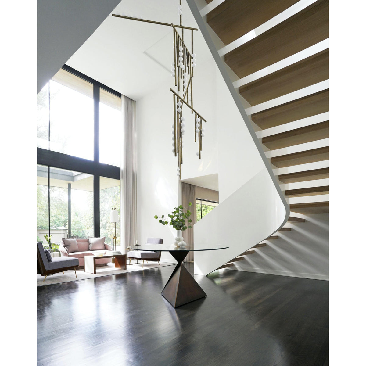 Brass Drop System Chandelier - view 26