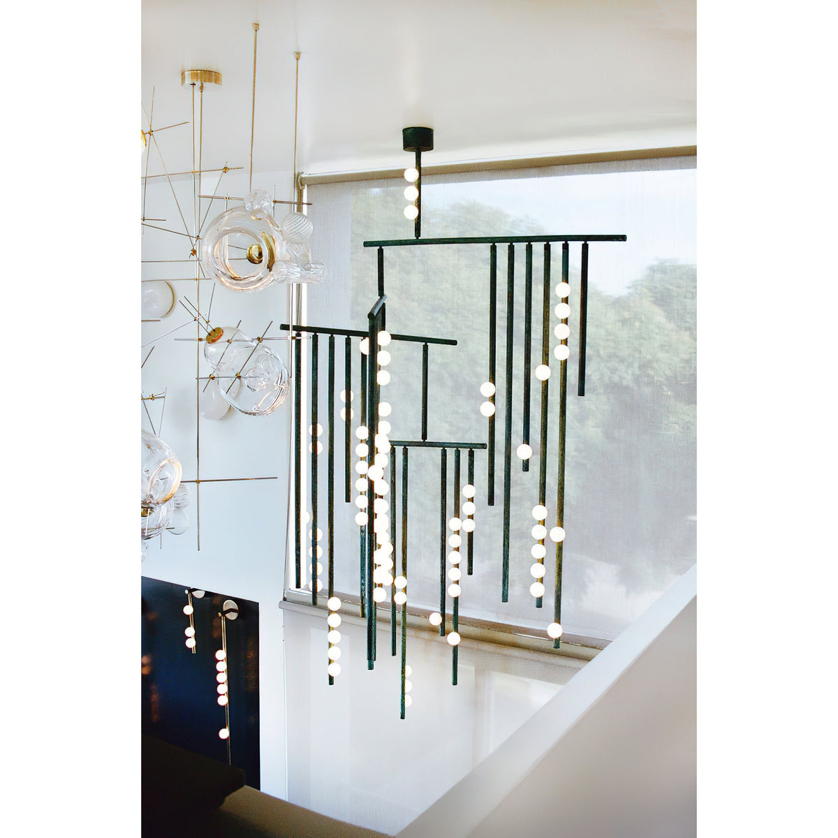 Brass Drop System Chandelier - view 33